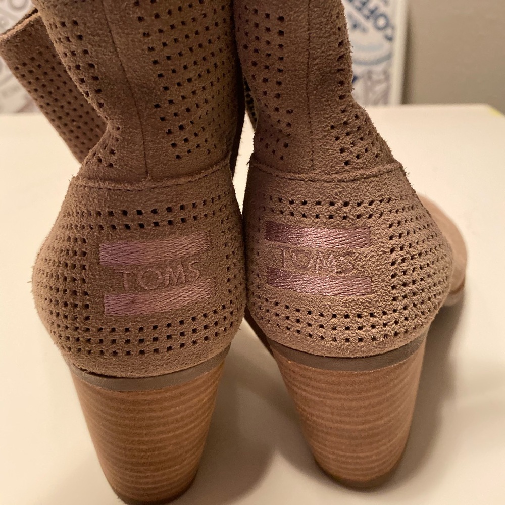 Toms peep-toe booties